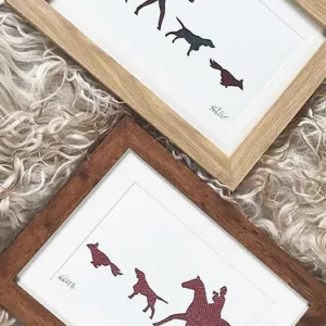 Hunting scene - Horse, hound & Fox
