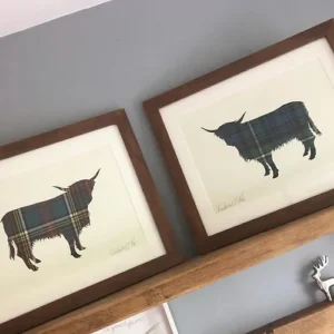 Highland cow with Rustic Frame